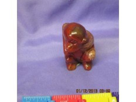 Red Jasper Monkey Crouching