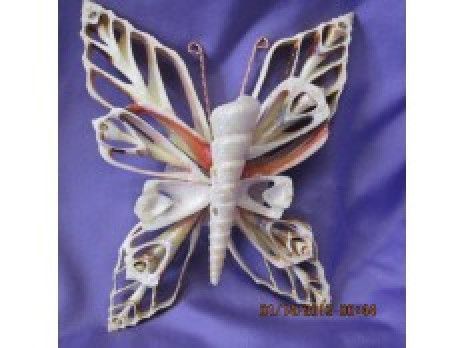 Seashell Butterfly Wall Hanging