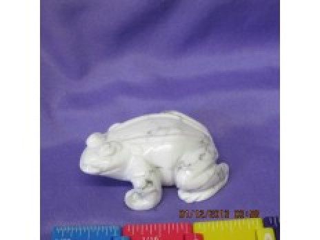 White Howlite Frog