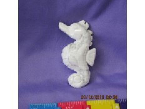 White Howlite SeaHorse