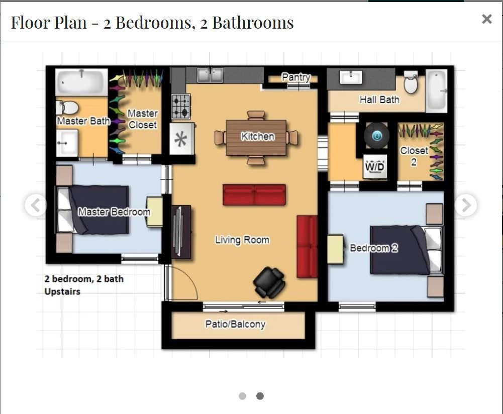 2 Bed, 2 Bath