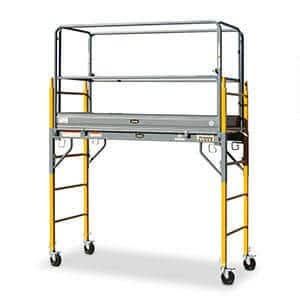 Scaffolding system erected on a commercial brick building — scaffolding rental Indianapolis Indiana