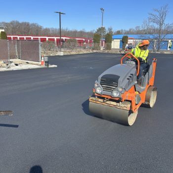 Parking lot paving in Cape Cod, MA - Cape Cod Paving hard at work