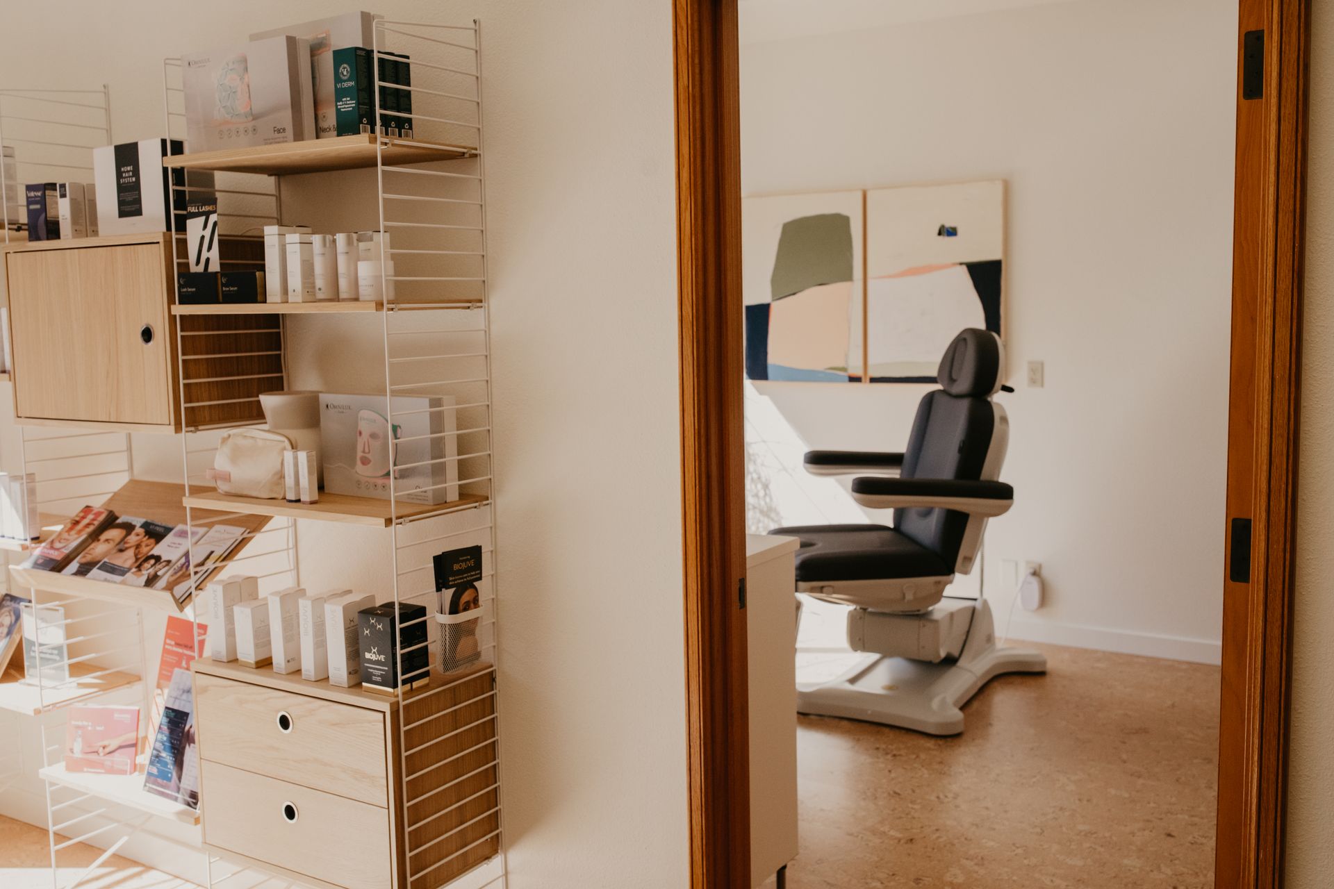 There is a chair in the middle of the room.