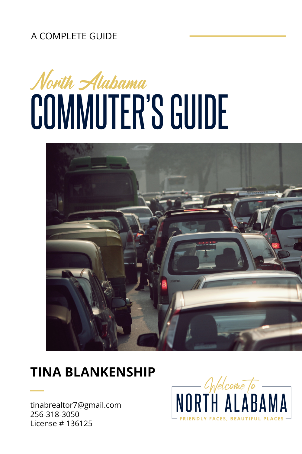 North Alabama Commuter’s Guide cover with a traffic jam photo and title text