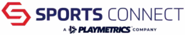 Sports Connect logo with red hexagon design and