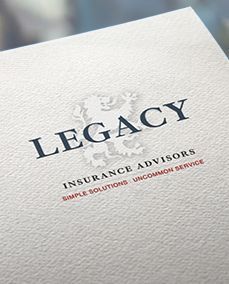 White brochure with 