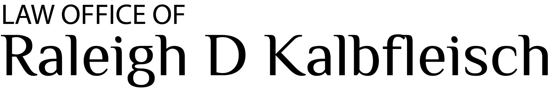 Law Office of Raleigh D Kalbfleisch Logo