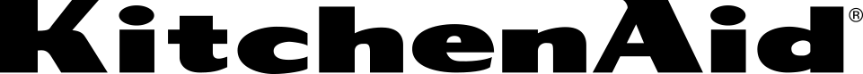 Um logotipo da Kitchenaid em preto e branco sobre um fundo branco