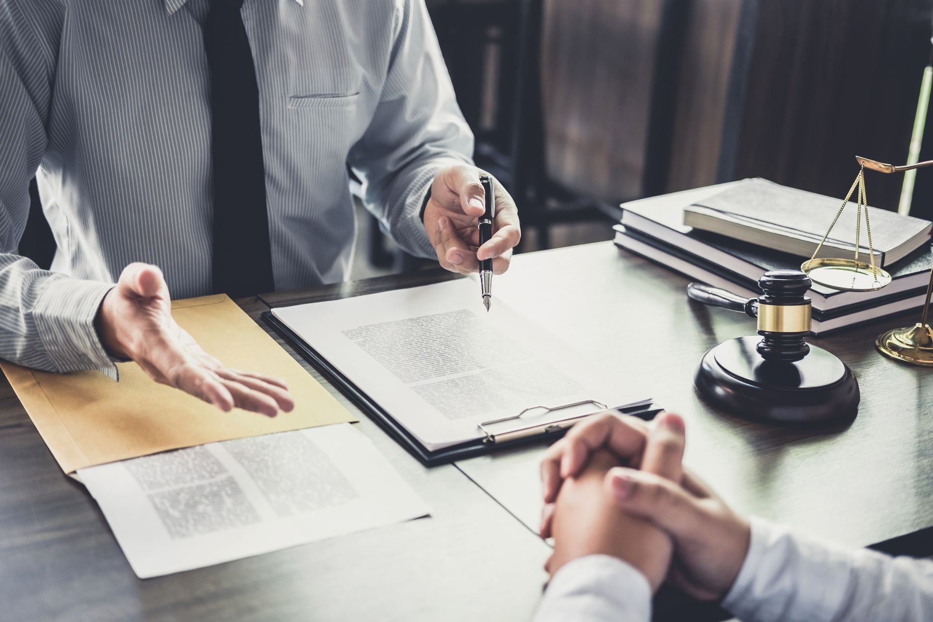 Professional consulting client, showcasing a workers compensation settlement attorney in action. Professional consulting client, showcasing a workers compensation settlement attorney in action.