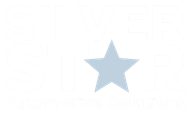 Light blue star icon on a white background