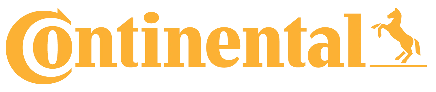 Continental logo in black and orange with a horse emblem