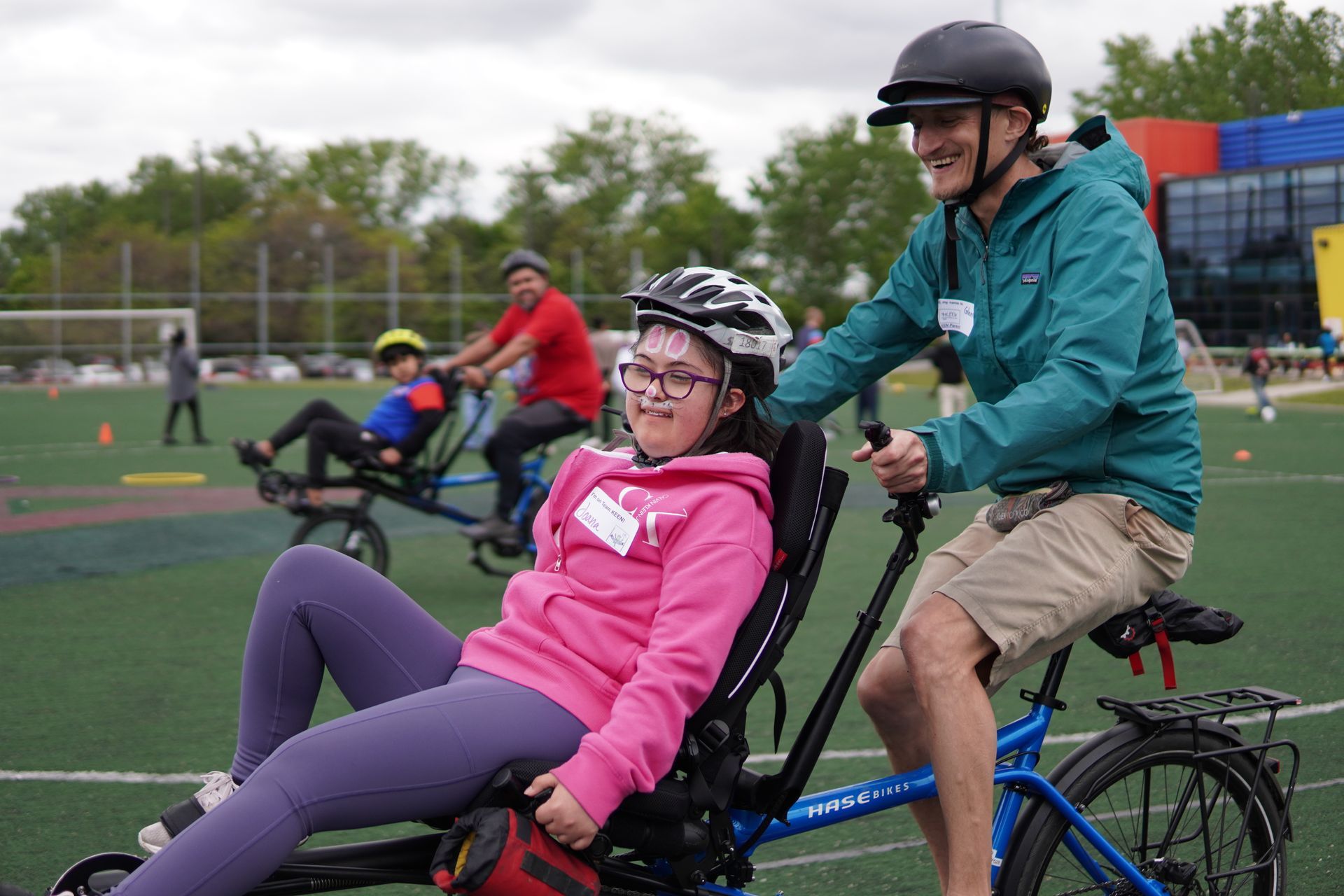 Teenager rides adaptive bike
