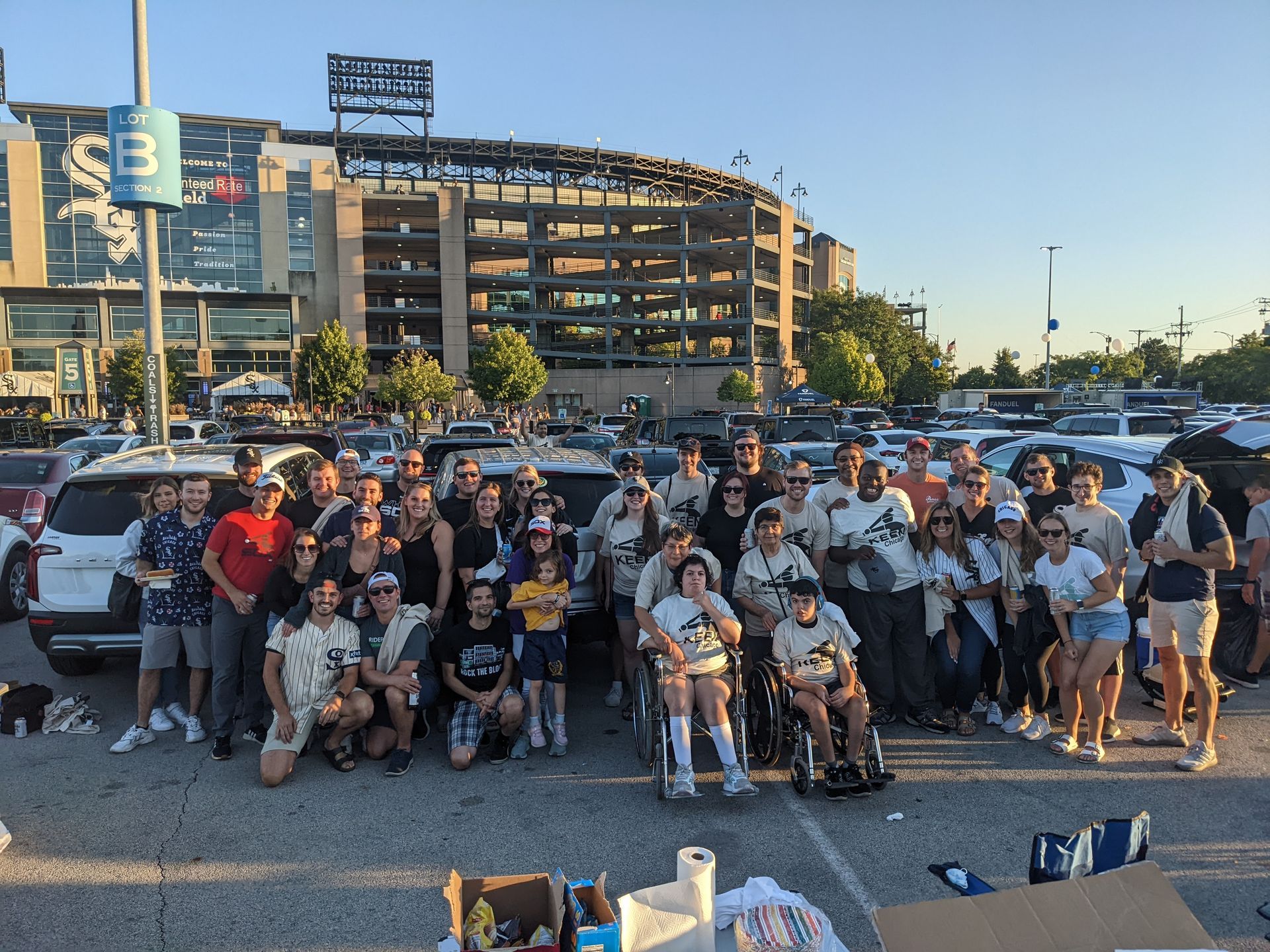 A group of attendees for 2022 KEEN at the Park