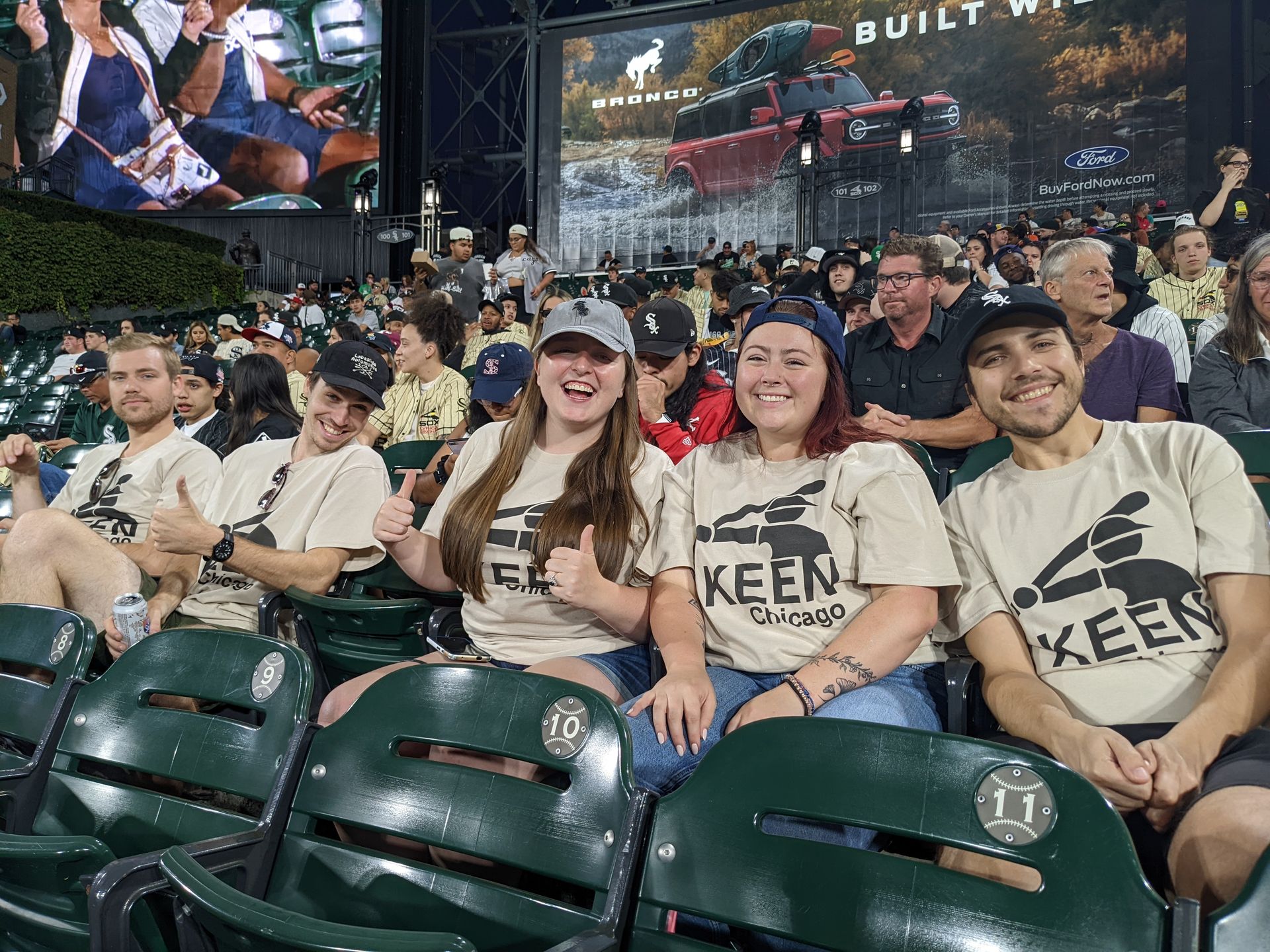 KEEN Fans sitting in the baseball stands