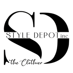 Black and white logo for Style Depot inc, featuring stylized letters 
