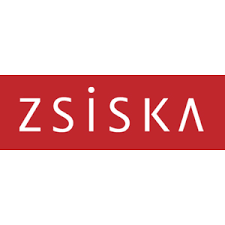 ZSISKA logo on a red rectangular background, white text.