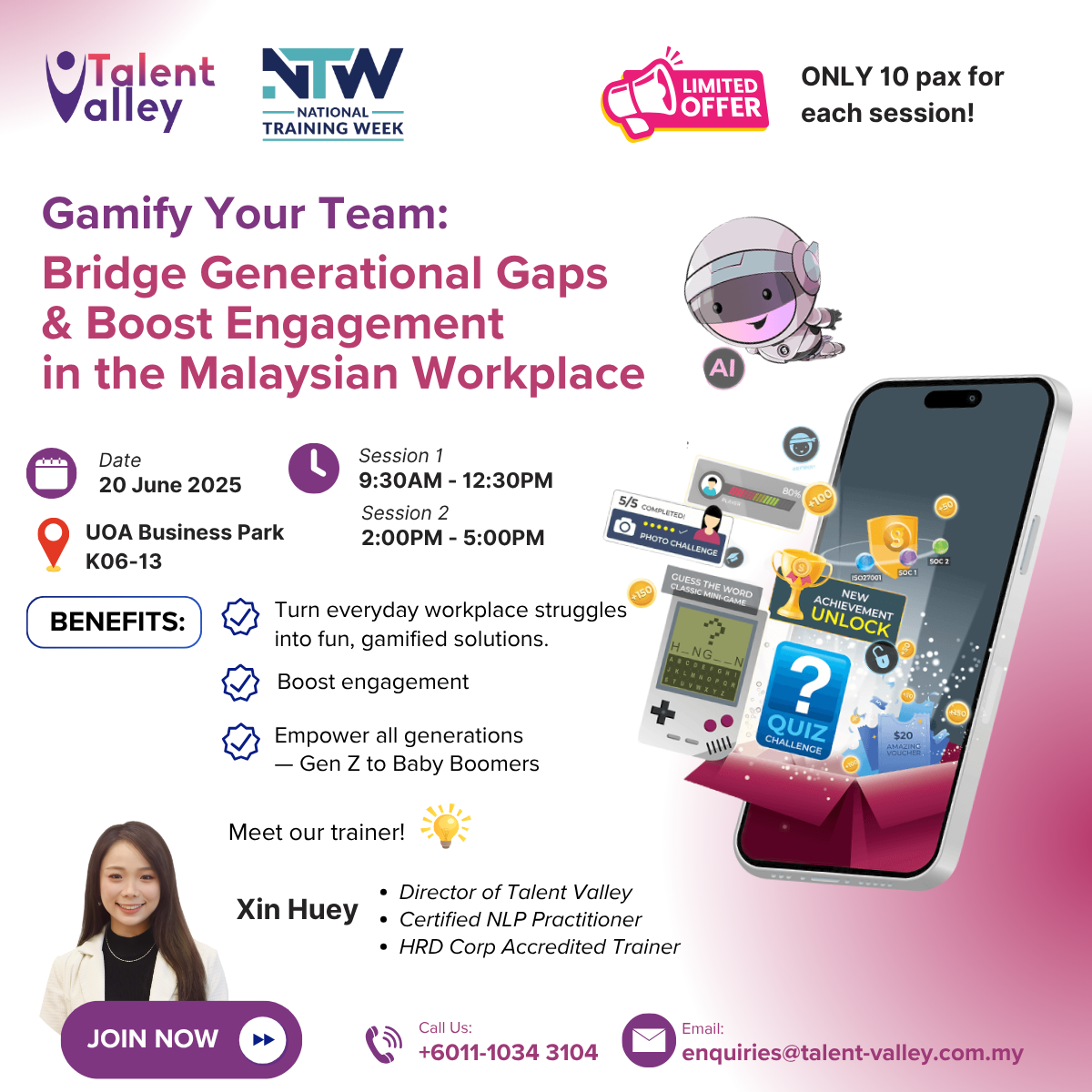 Promotional graphic for a workshop titled 