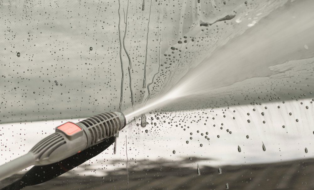 Cleaning Glass Using High Pressure Water — Highlands Window Cleaning in Mittagong, NSW