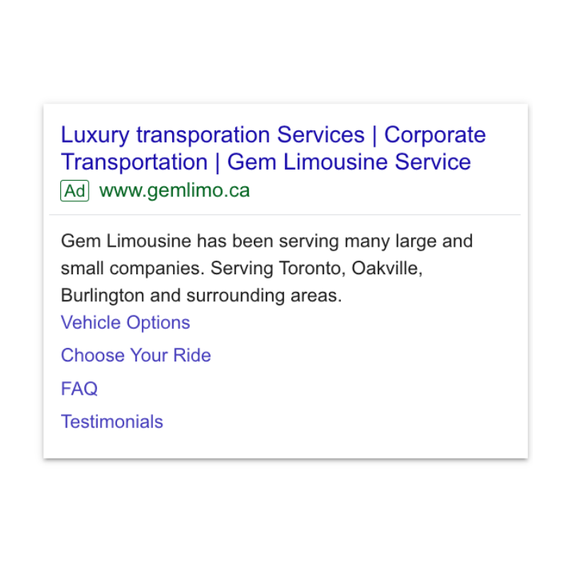 google advertising example
