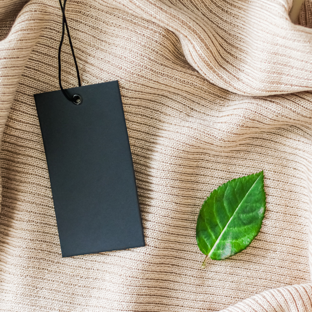 tag on sweater for ecommerce social media marketing