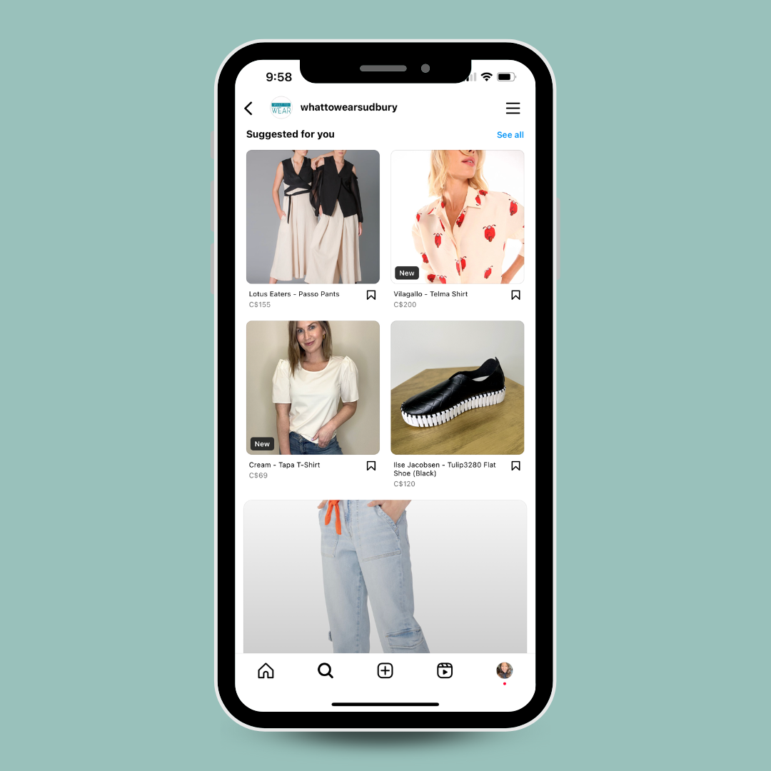 example of what an Instagram shop is