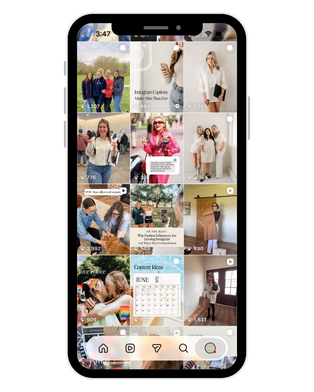 social media agency Instagram grid