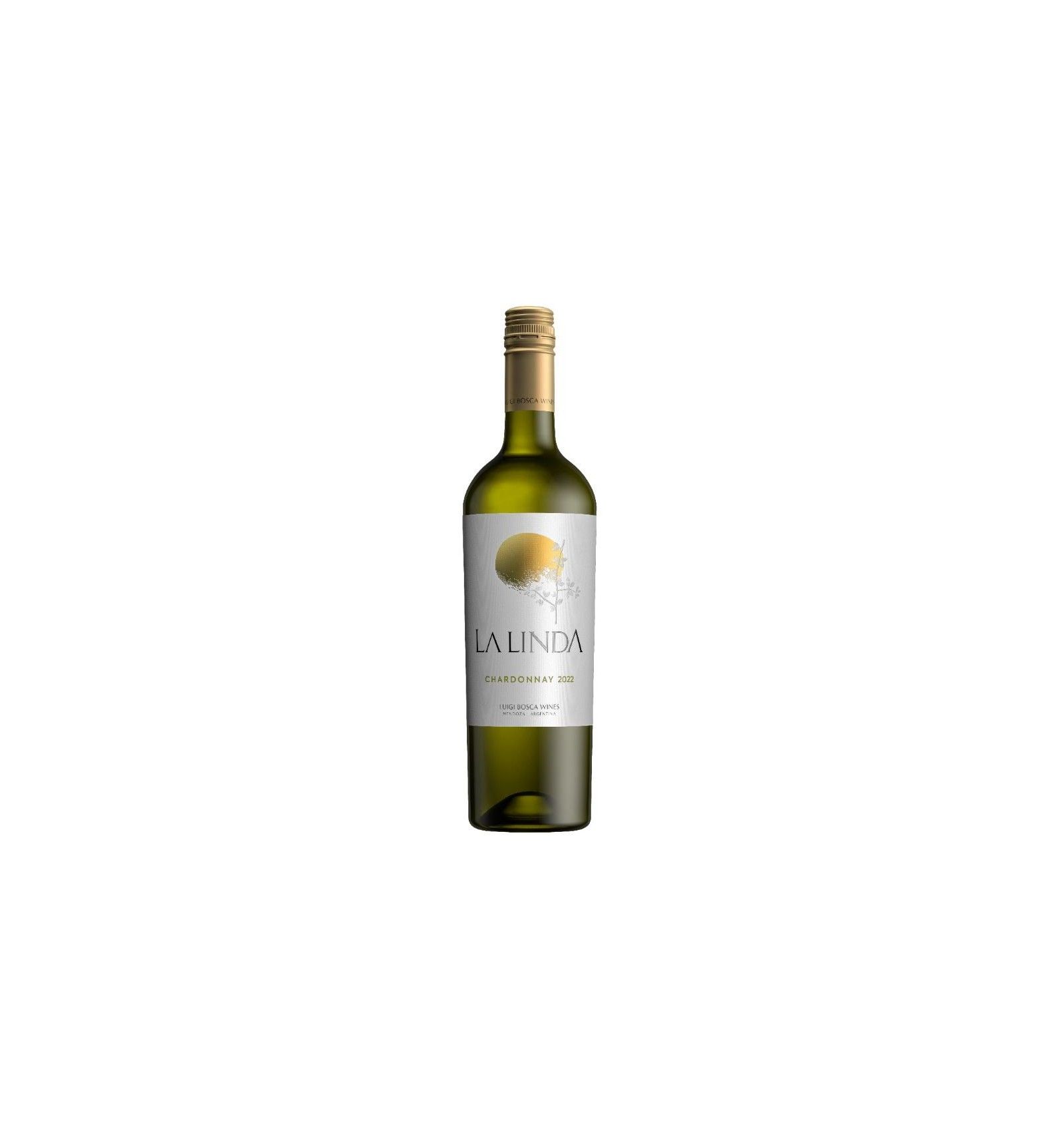 Botella de vino blanco, etiqueta 