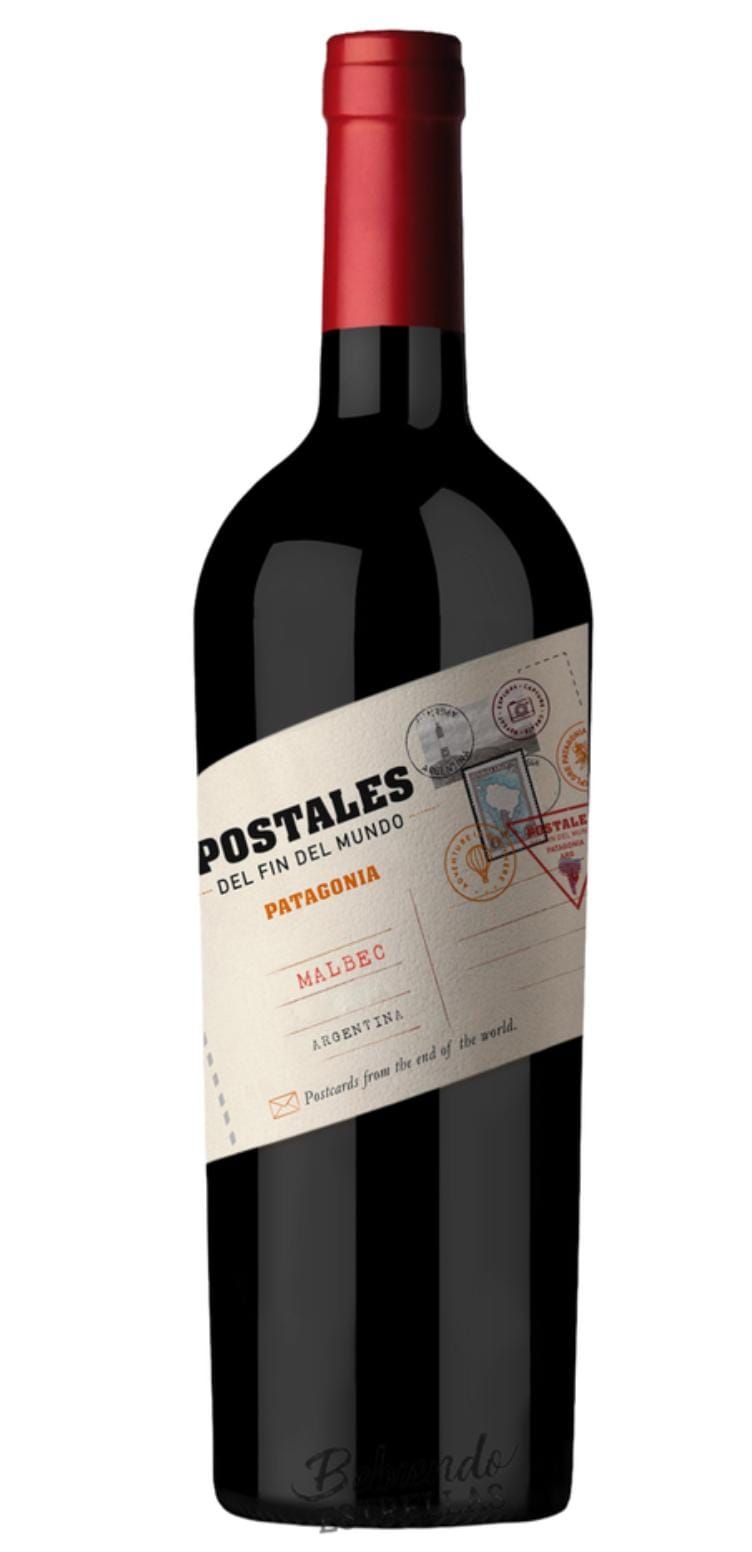 Botella de vino tinto con una etiqueta que dice 