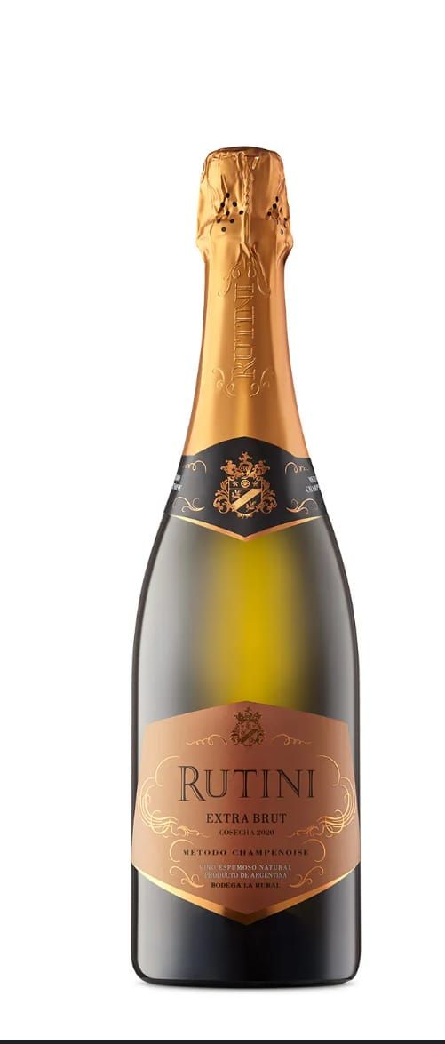Botella de vino espumoso Rutini.