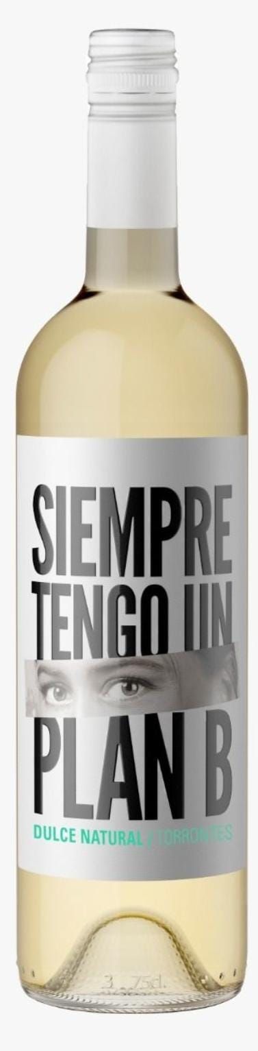 Botella de vino con etiqueta en español: 