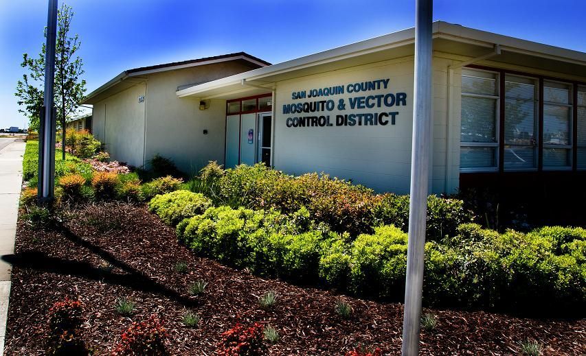 Mossyrock school building with sign for Lewis County Mosquito & Vector Control District