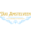 Een goud en blauw logo voor taxi amstelveen
