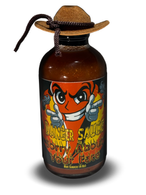 4oz bottle of Danger Sauce handcrafted Carolina Reapers Hot Sauce