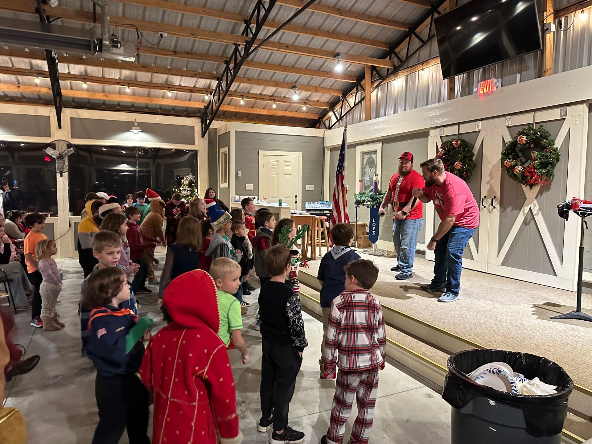 A group of children participating in cub scouts