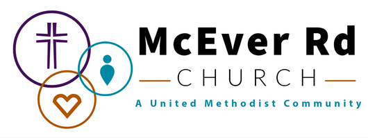 The logo for Mcever Road Church - a United Methodist community