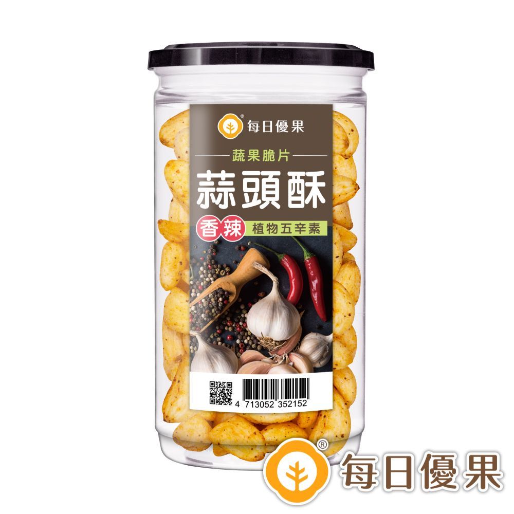 罐裝香辣蒜頭酥240G 每日優果