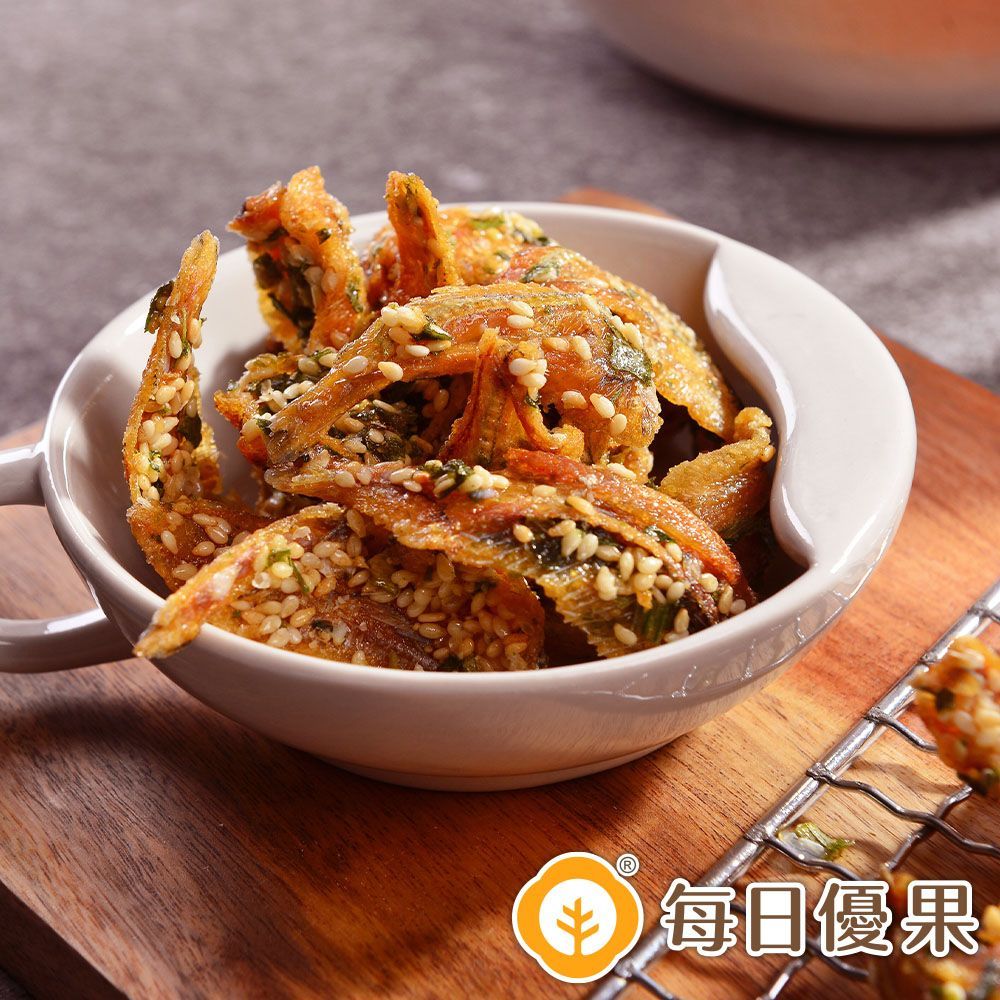蔥燒黃金魚酥大包裝400G 每日優果