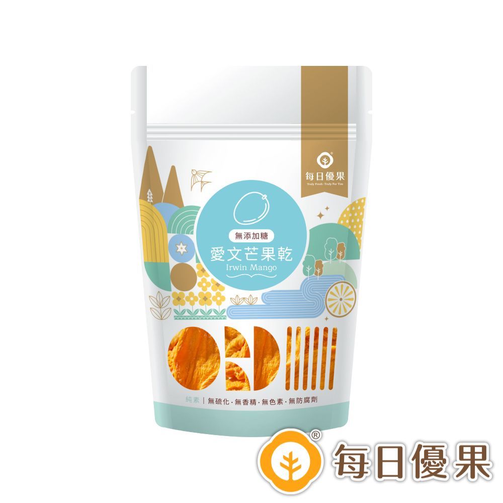 愛文芒果乾(無添加糖)75G隨手包 每日優果