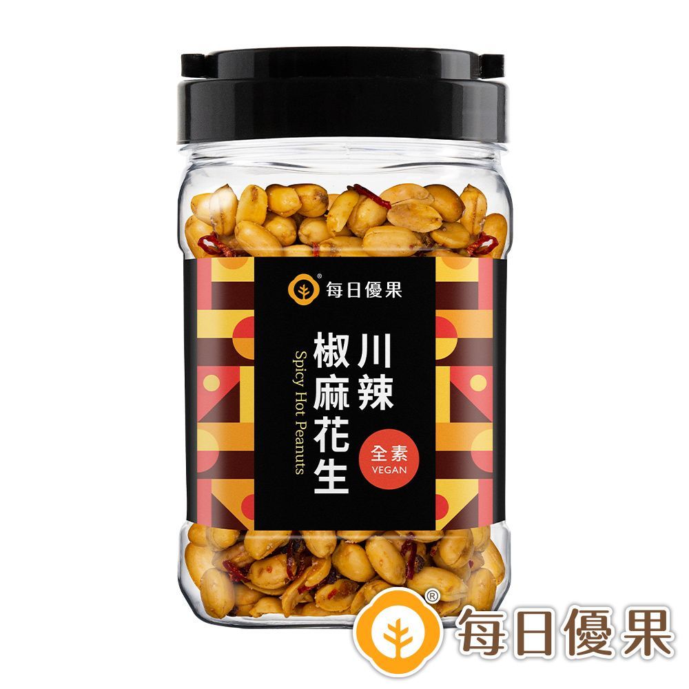 罐裝川辣椒麻花生350G 每日優果