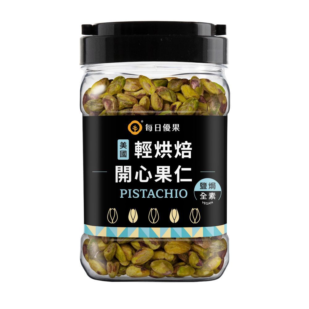 罐裝烘焙鹽焗開心果仁330公克 每日優果