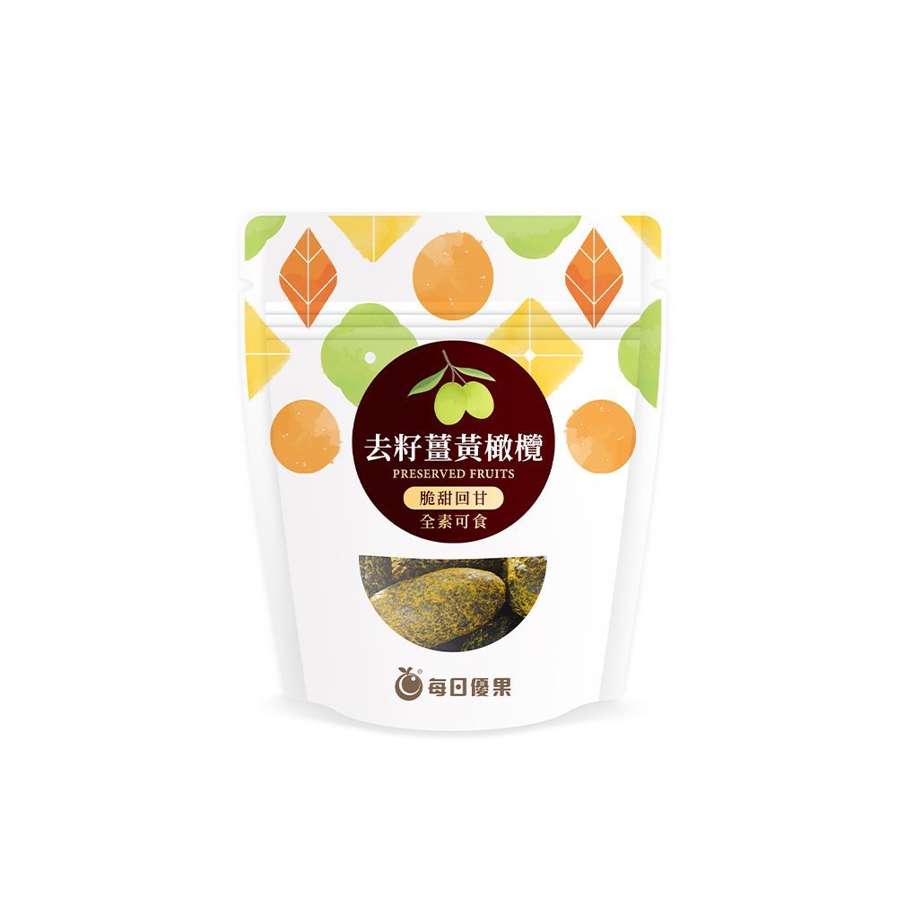 去籽薑黃橄欖70G口袋蜜餞 每日優果