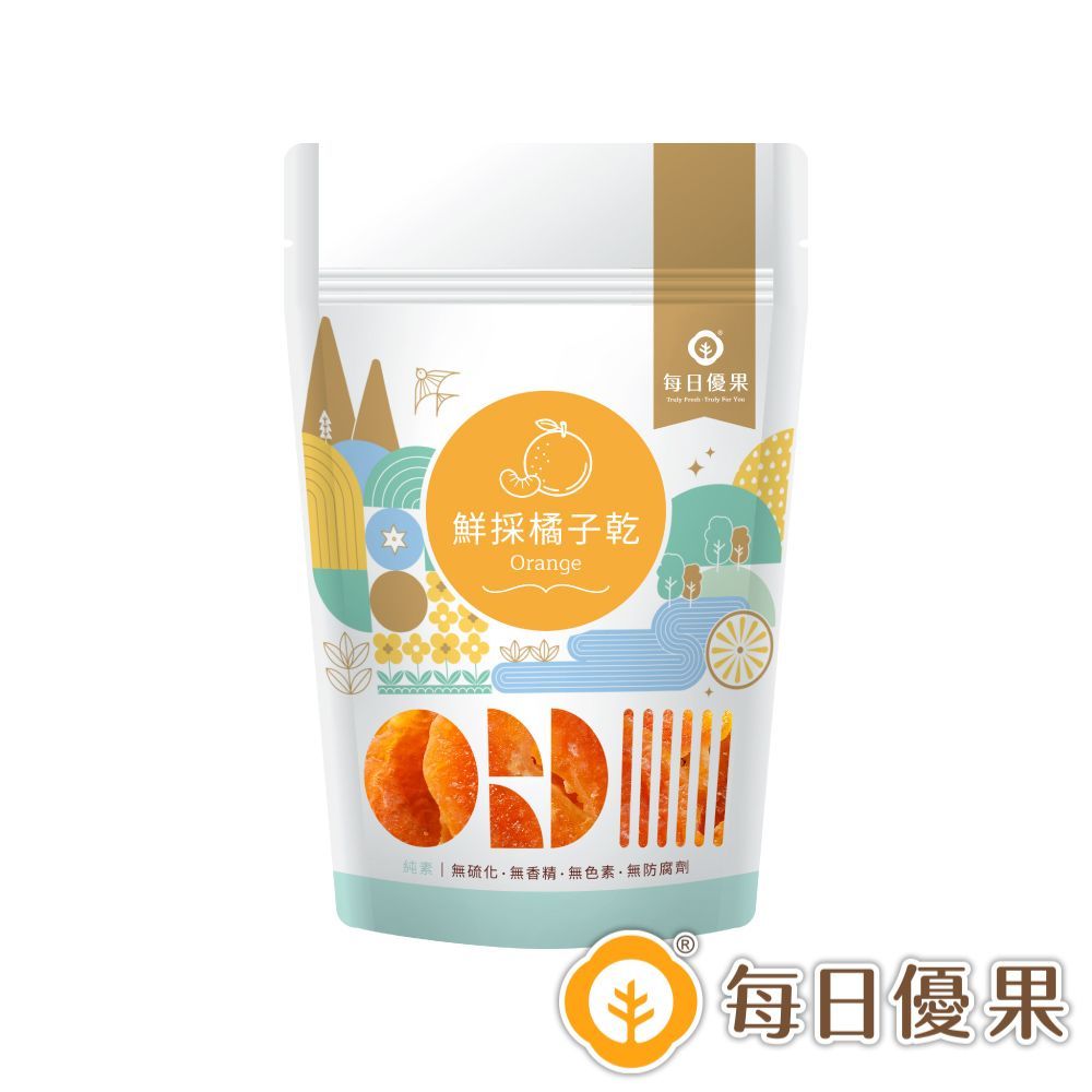 鮮採橘子乾隨手包75G 每日優果
