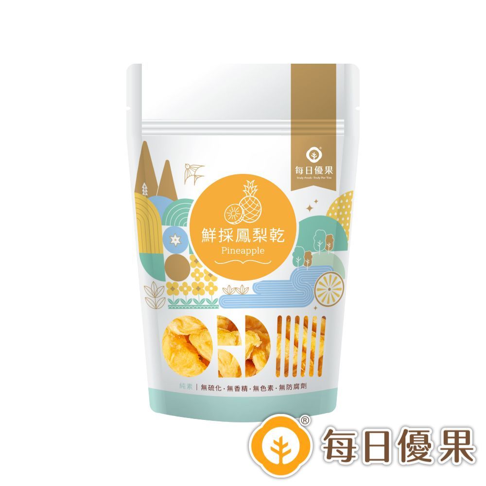 鮮採鳳梨乾隨手包100G 每日優果
