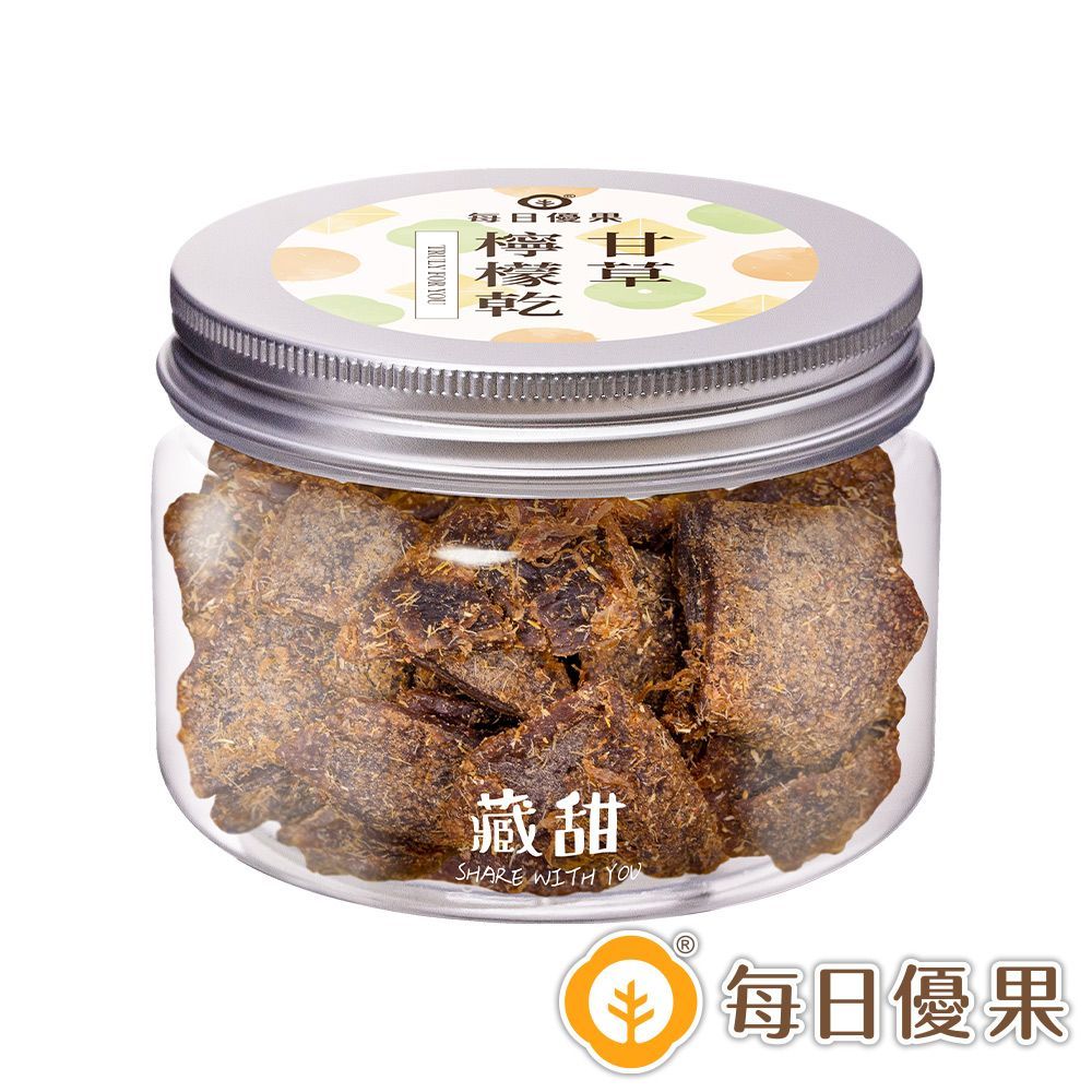 甘草檸檬乾150G藏甜小圓罐 每日優果