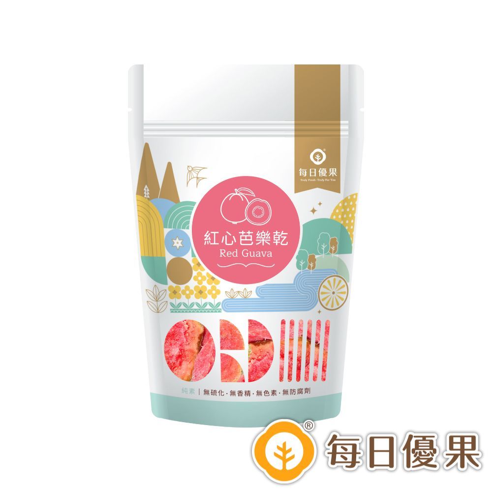 鮮採紅心芭樂乾隨手包75G 每日優果