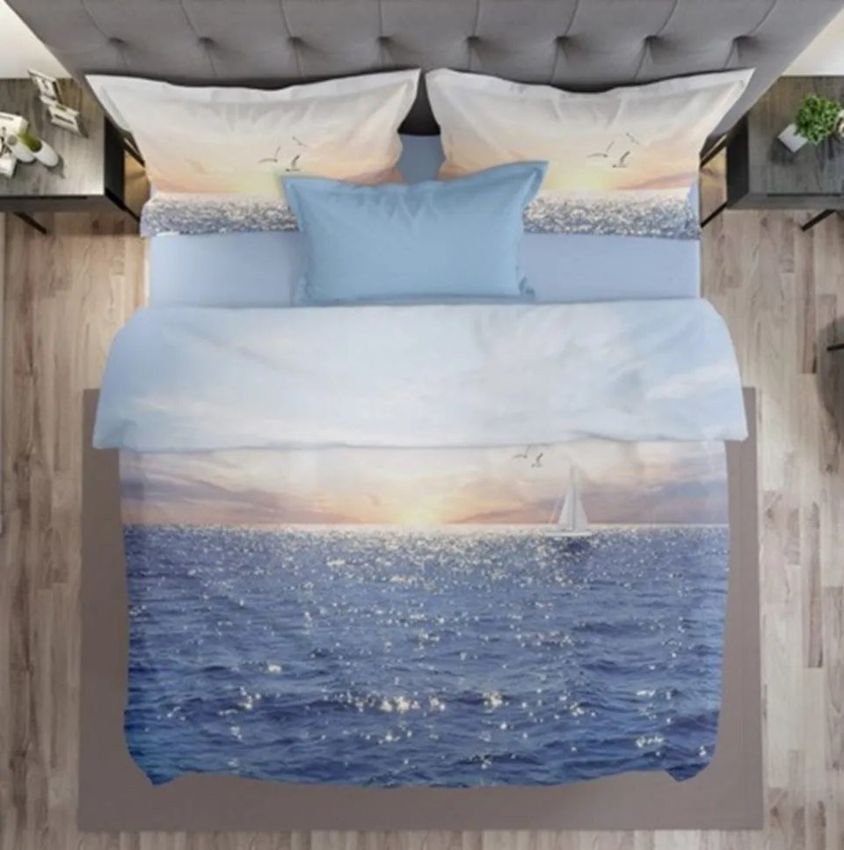 Copriletto fantasia mare