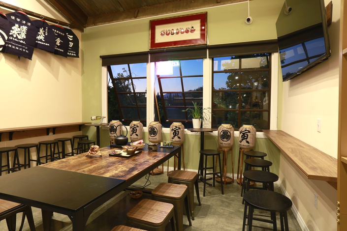 Elegant guided sake tasting room at IN Sake Museum in Claremont, California