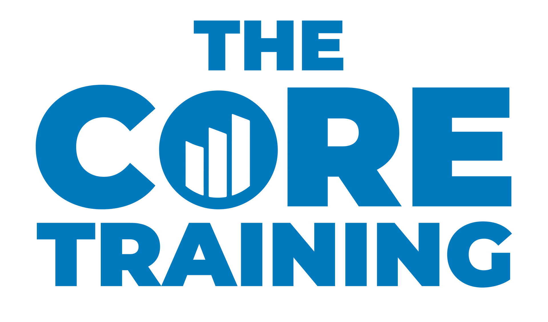 The Core Training logo in blue text with a bar-chart icon inside the “O”