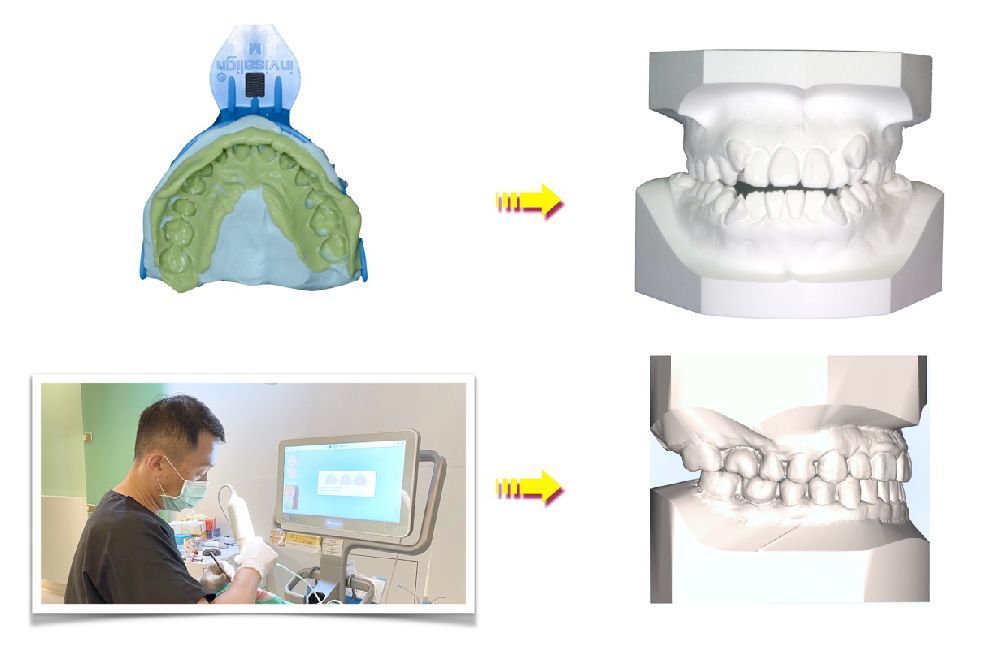 A dentist is working on a patient 's teeth in a dental office.